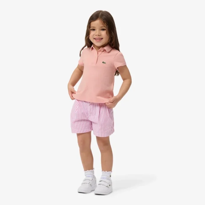 Bermudas elásticas de rayas Oxford