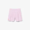 Bermudas elásticas de rayas Oxford