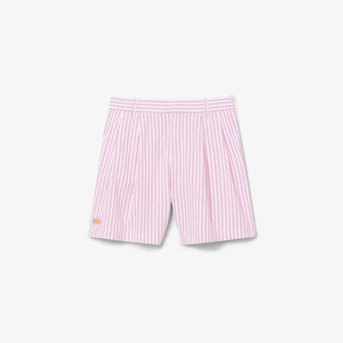 Bermudas elásticas de rayas Oxford
