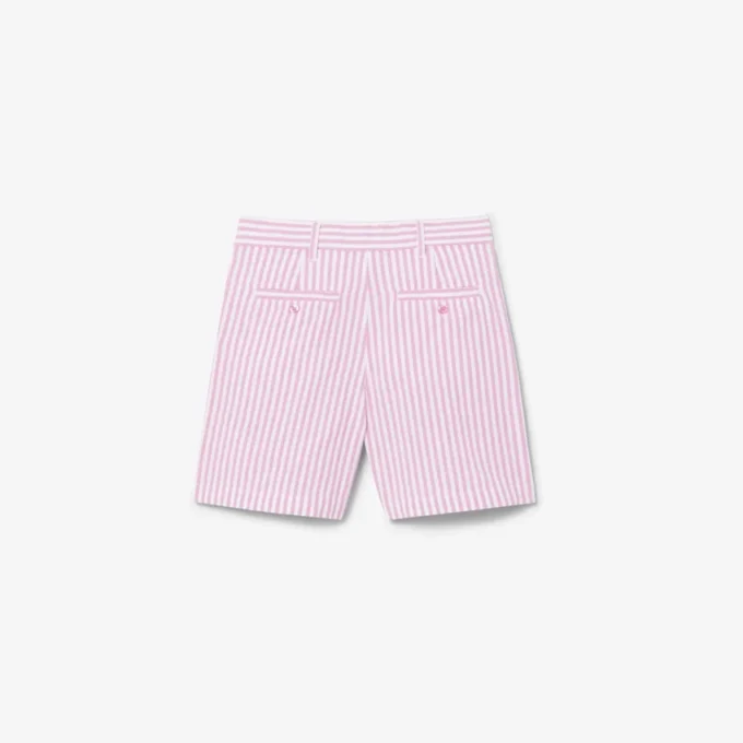 Bermudas elásticas de rayas Oxford