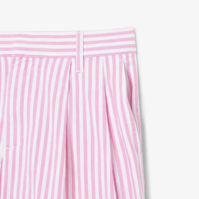 Bermudas elásticas de rayas Oxford