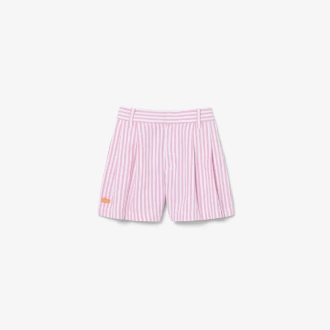 Bermudas elásticas de rayas Oxford