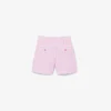 Bermudas elásticas de rayas Oxford