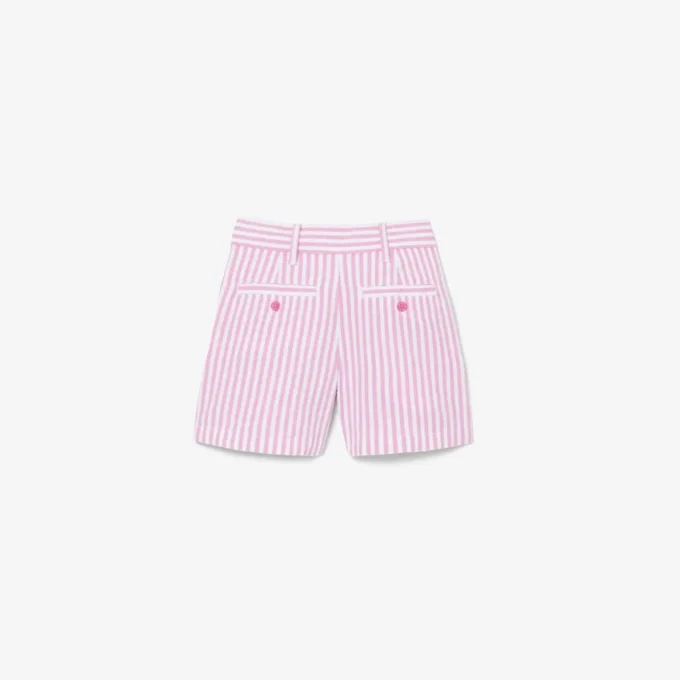 Bermudas elásticas de rayas Oxford