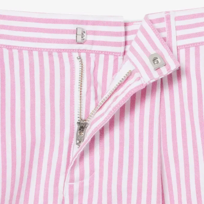 Bermudas elásticas de rayas Oxford