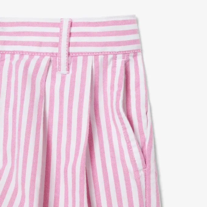 Bermudas elásticas de rayas Oxford