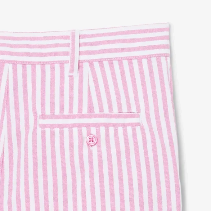 Bermudas elásticas de rayas Oxford