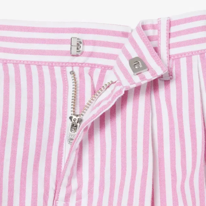 Bermudas elásticas de rayas Oxford