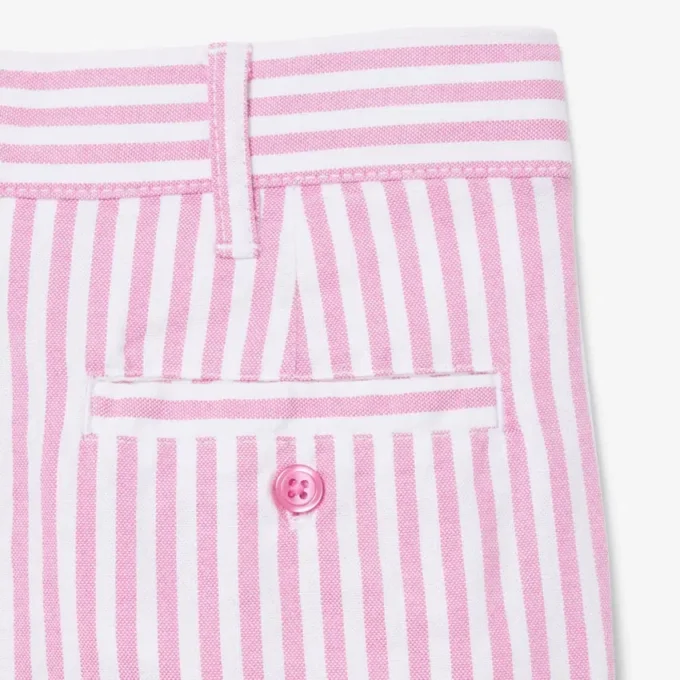 Bermudas elásticas de rayas Oxford