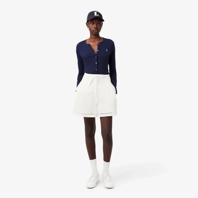 Bermudas oversize de mezcla de lino con corte fluido