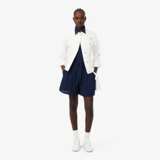 Bermudas oversize de mezcla de lino con corte fluido