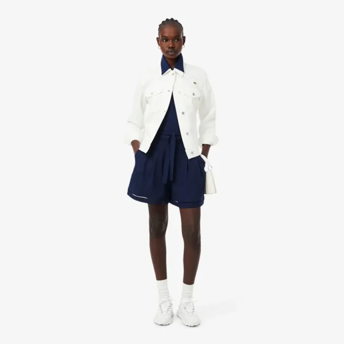 Bermudas oversize de mezcla de lino con corte fluido