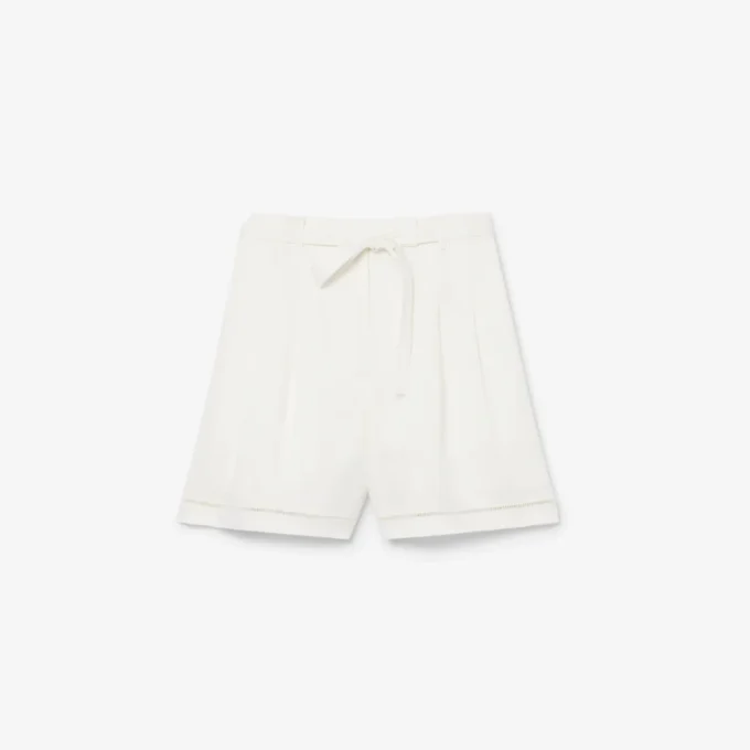 Bermudas oversize de mezcla de lino con corte fluido