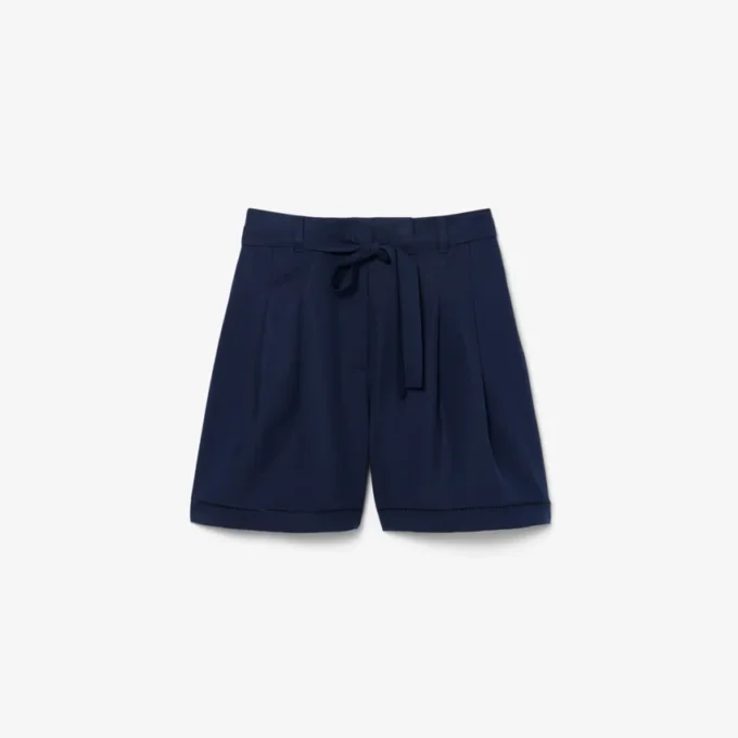 Bermudas oversize de mezcla de lino con corte fluido