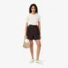Bermudas oversize plisadas de mezcla de lana The Blend