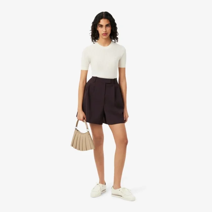 Bermudas oversize plisadas de mezcla de lana The Blend
