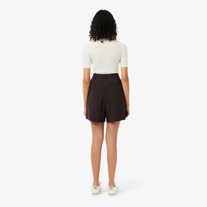 Bermudas oversize plisadas de mezcla de lana The Blend