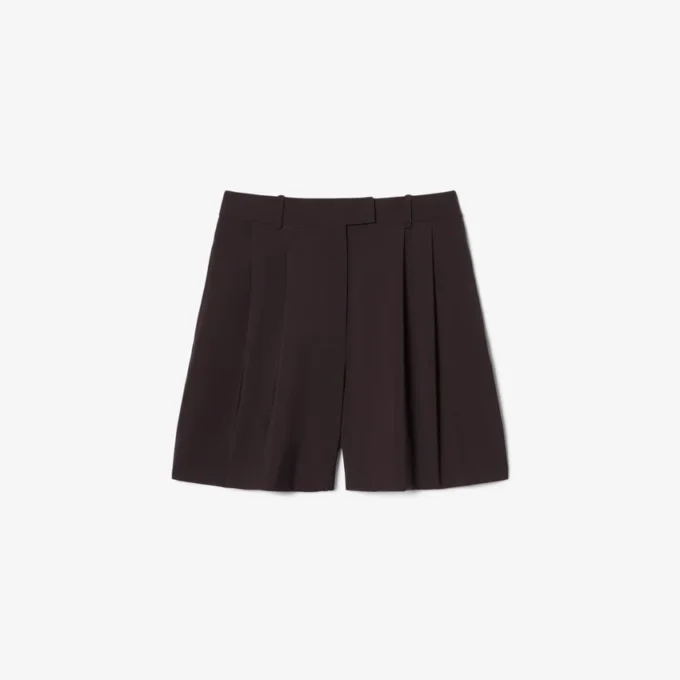 Bermudas oversize plisadas de mezcla de lana The Blend