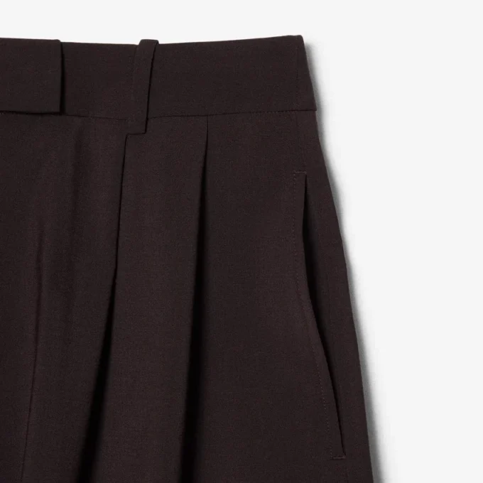 Bermudas oversize plisadas de mezcla de lana The Blend