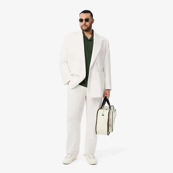 Blazer de hombre de doble botonadura con insignia Heritage bordada
