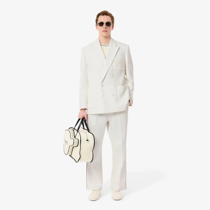 Blazer de hombre de doble botonadura con insignia Heritage bordada