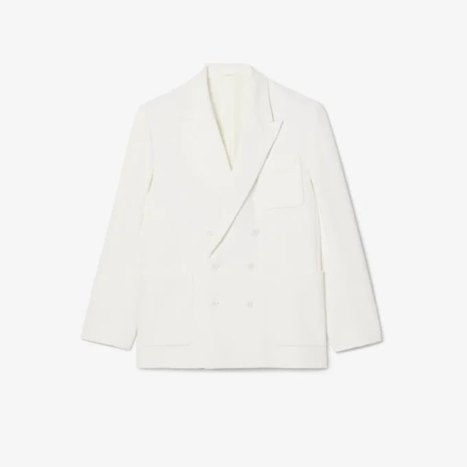 Blazer de hombre de doble botonadura con insignia Heritage bordada