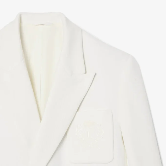 Blazer de hombre de doble botonadura con insignia Heritage bordada