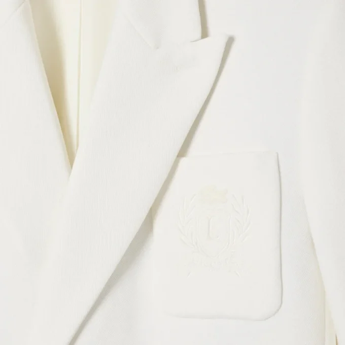 Blazer de hombre de doble botonadura con insignia Heritage bordada