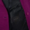 Blazer de lana marmolada de doble botonadura de la pasarela