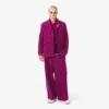 Blazer de lana marmolada de doble botonadura de la pasarela