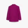 Blazer de lana marmolada de doble botonadura de la pasarela
