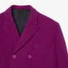 Blazer de lana marmolada de doble botonadura de la pasarela