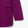 Blazer de lana marmolada de doble botonadura de la pasarela
