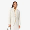 Blazer de sarga de lana para mujer