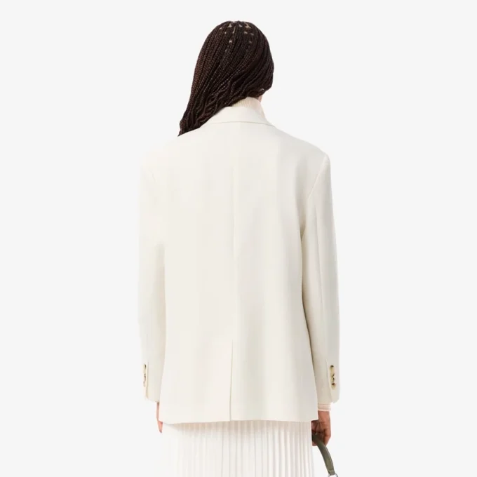 Blazer de sarga de lana para mujer