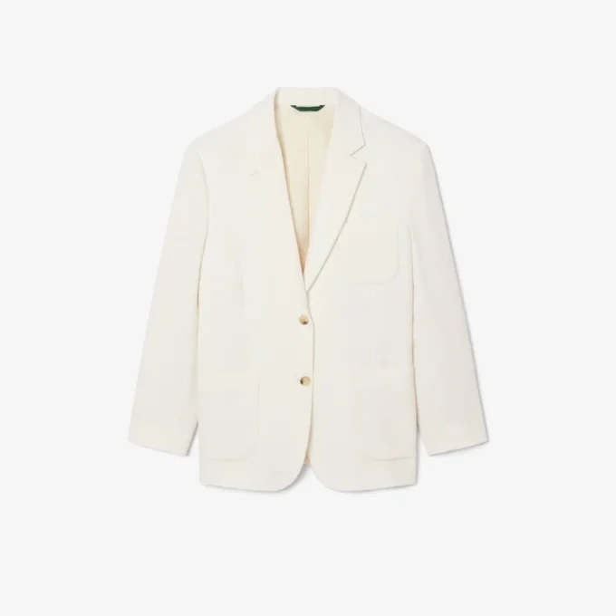 Blazer de sarga de lana para mujer