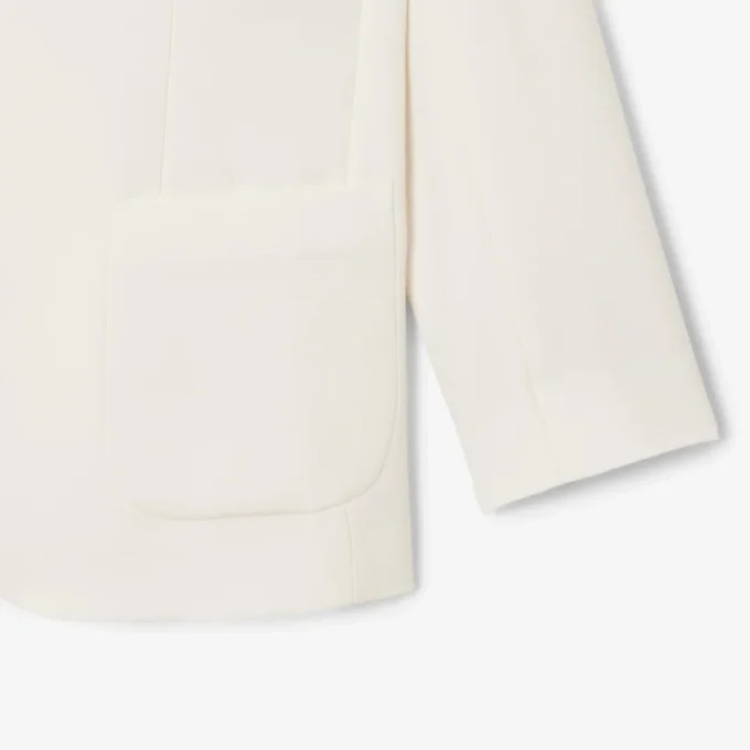 Blazer de sarga de lana para mujer
