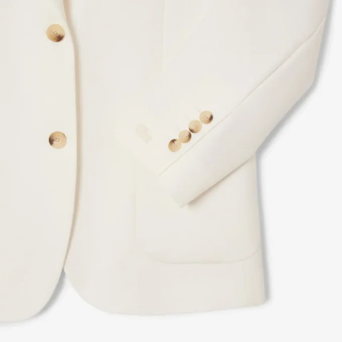 Blazer de sarga de lana para mujer
