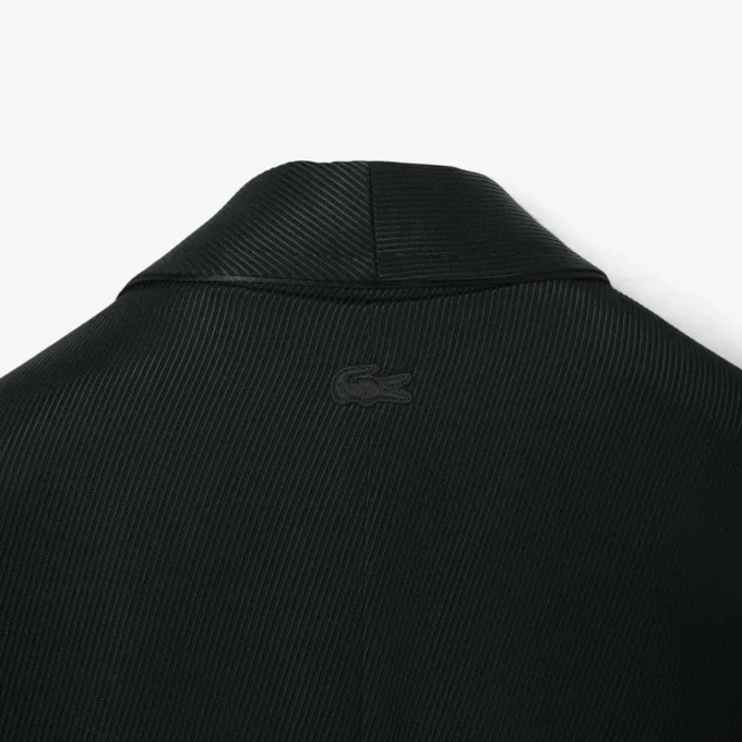 Blazer de satén con cuello chal de la pasarela