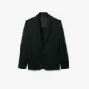 Blazer de satén con cuello chal de la pasarela