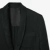 Blazer de satén con cuello chal de la pasarela