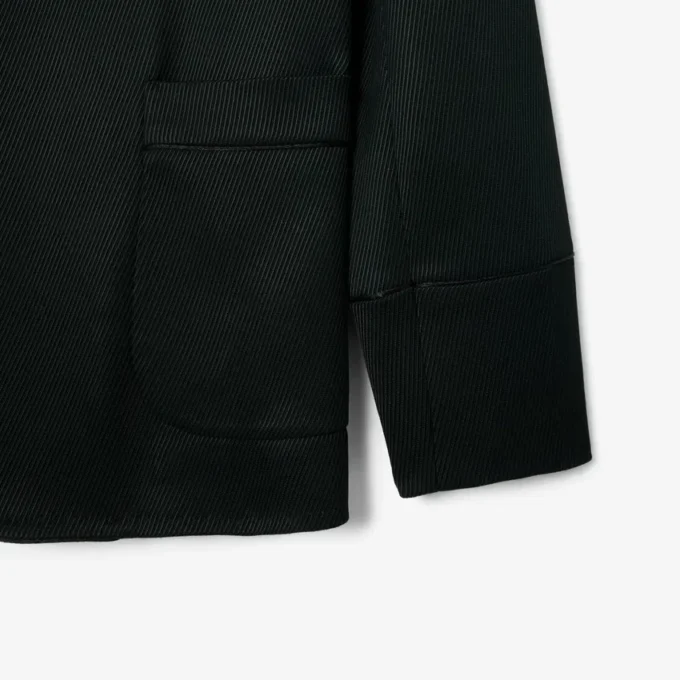 Blazer de satén con cuello chal de la pasarela
