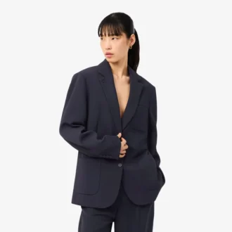 Blazer fluido de piqué