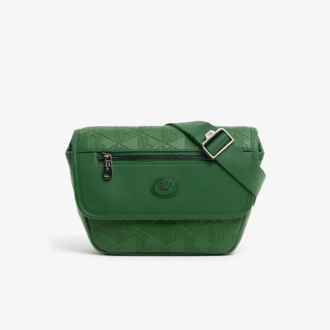 Bolso bandolera de cuero con monograma mini