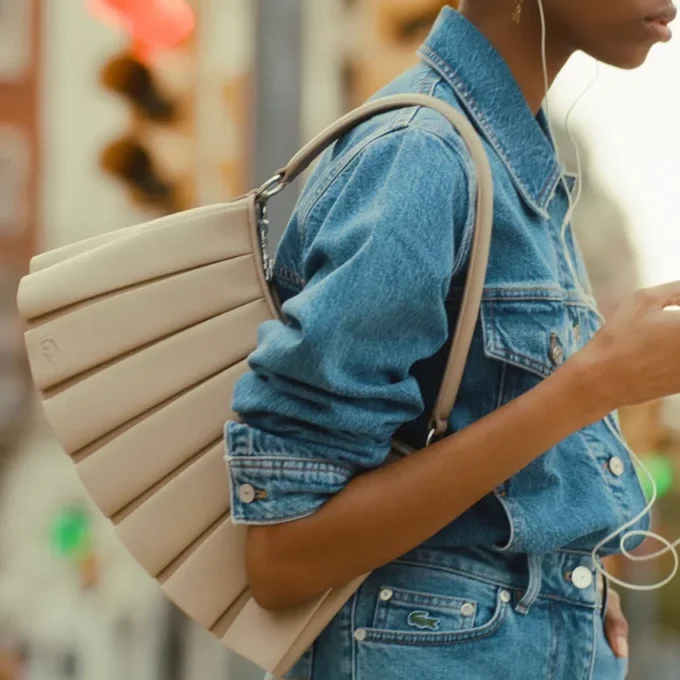 Bolso de cuero Lenglen de tamaño mediano