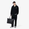 Bolso de fin de semana de piel granulada Lacoste Club