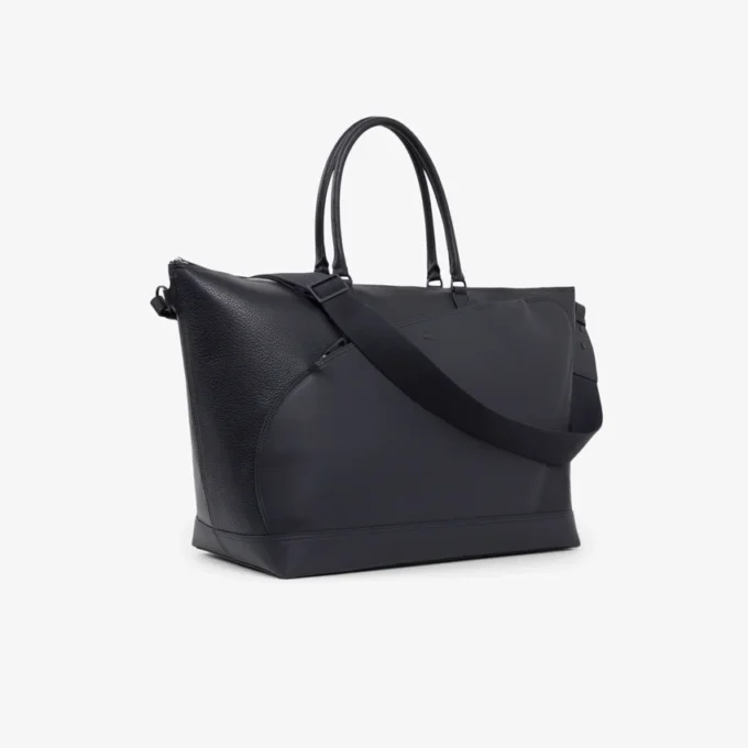 Bolso de fin de semana de piel granulada Lacoste Club
