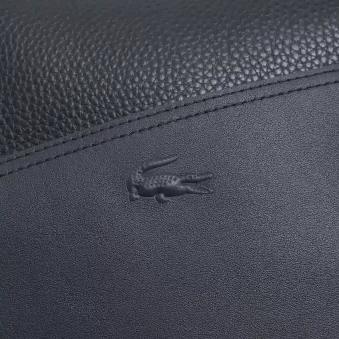 Bolso de fin de semana de piel granulada Lacoste Club