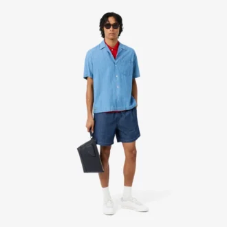Bolso de mano de piel granulada Lacoste Club