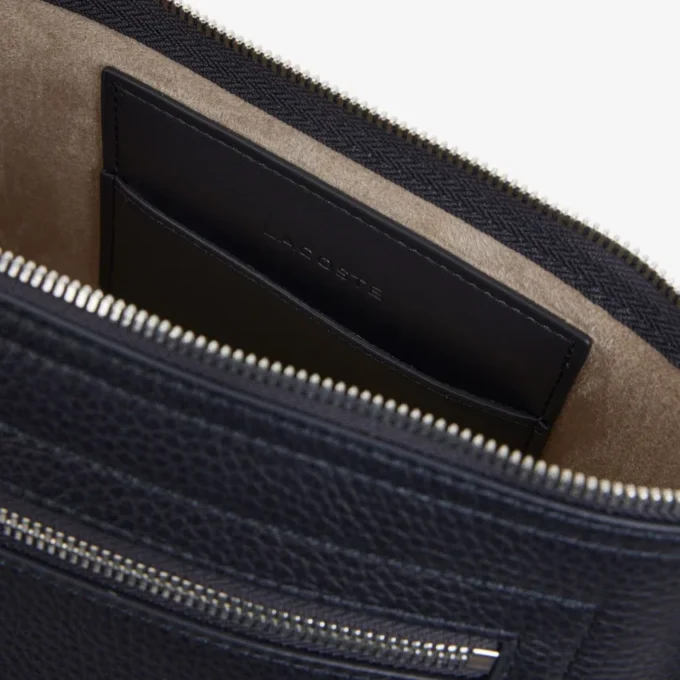 Bolso de mano de piel granulada Lacoste Club